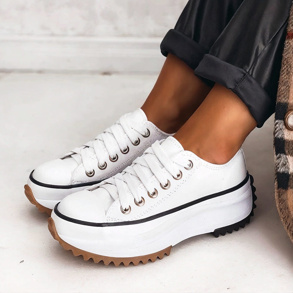 Viveca - Sneakers stringate imbottite con suola platform