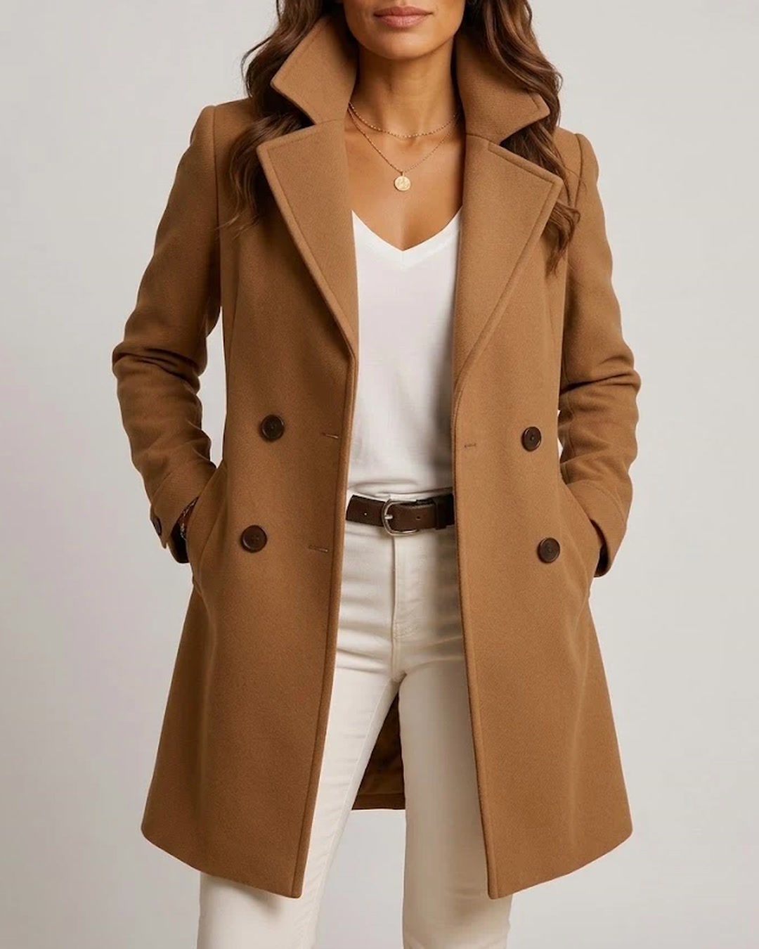 Nella - Cappotto lungo con rever a punta