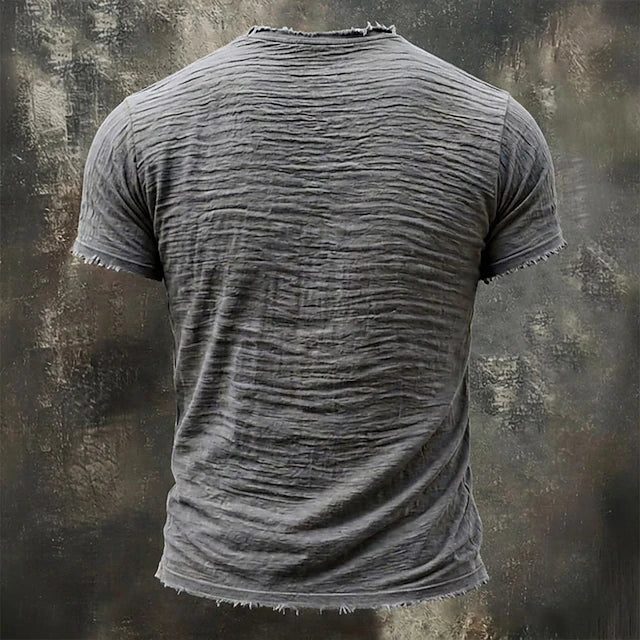 Jarrett - T-shirt testurizzata con scollo a V