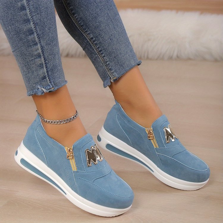 Ovelia - Sneakers slip-on con plateau