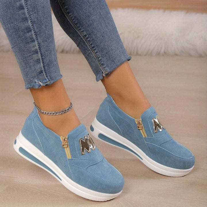 Ovelia - Sneakers slip-on con plateau