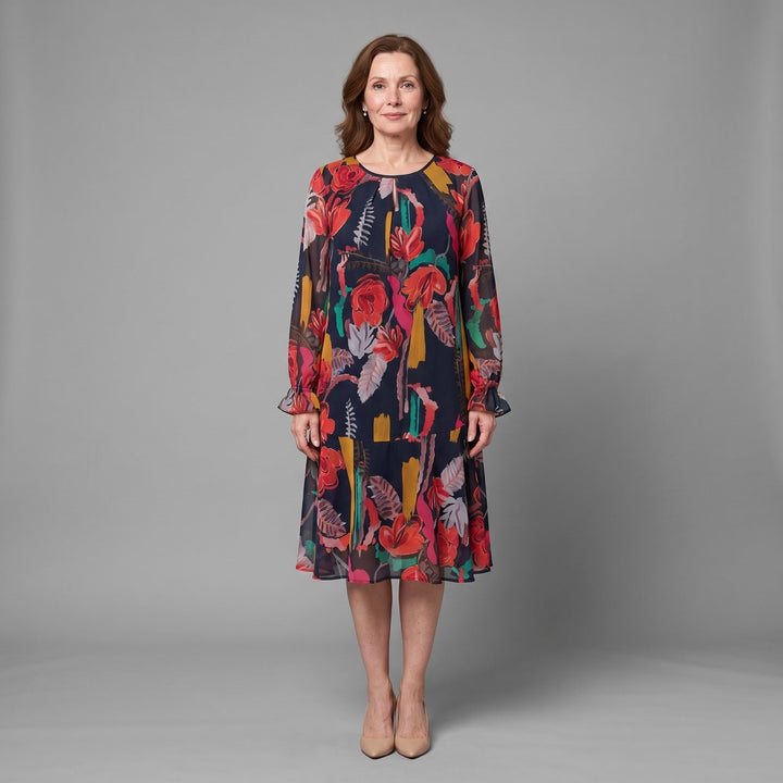 Anarose - Abito midi leggero a fiori