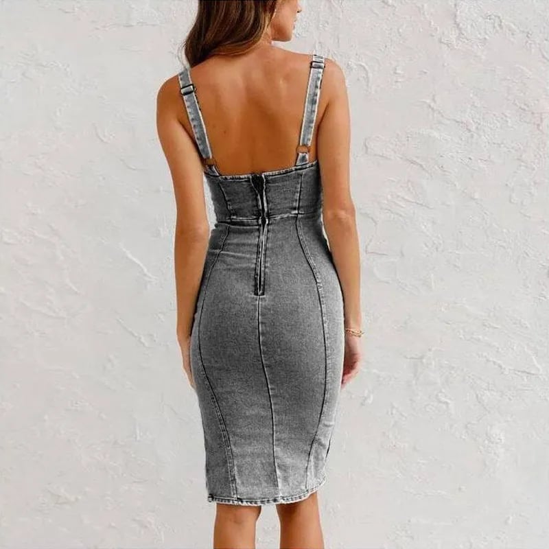 Marnie - Abito aderente in denim