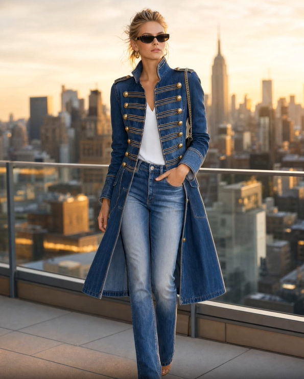 Carisanne - Cappotto militare a taglio lungo pesante