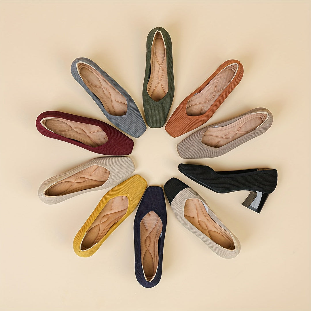 Hetty - Scarpe da ballo con tacco quadrato