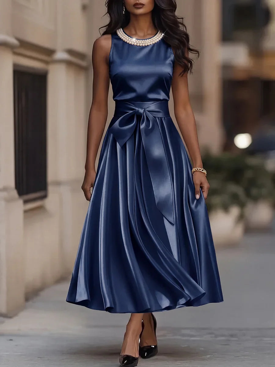 Sabine - Abito midi elegante con fiocco