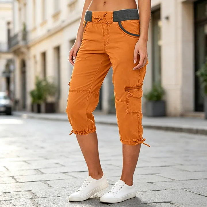 Astrelia - Pantaloni capri cargo utility