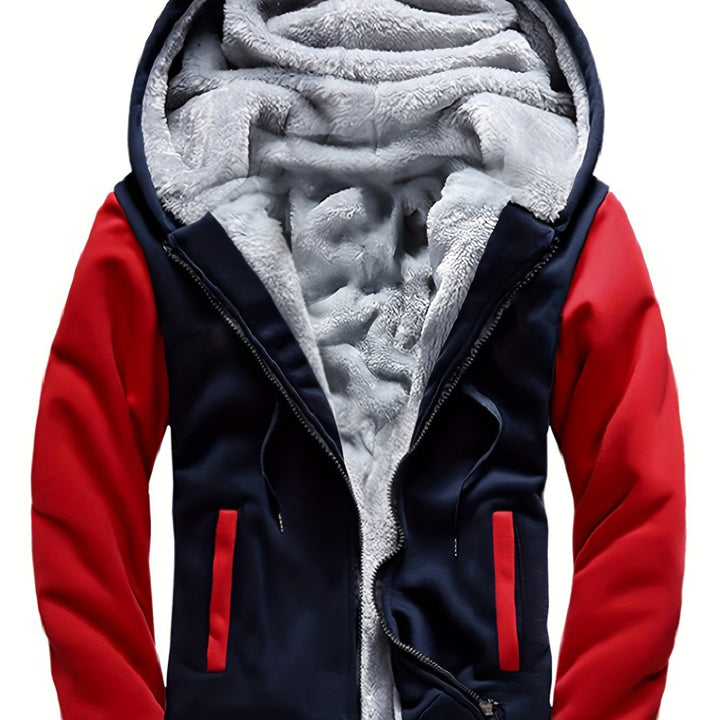 Dax - Felpa con cappuccio con zip integrale mimetica pesante