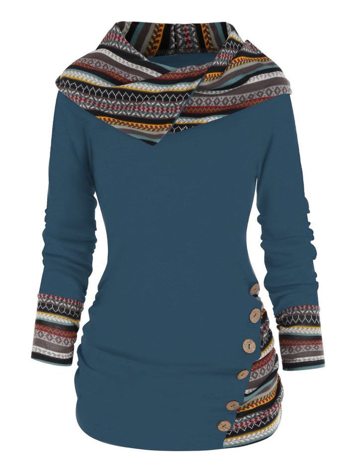 Amilene - Pullover con Cappuccio Stile Casual