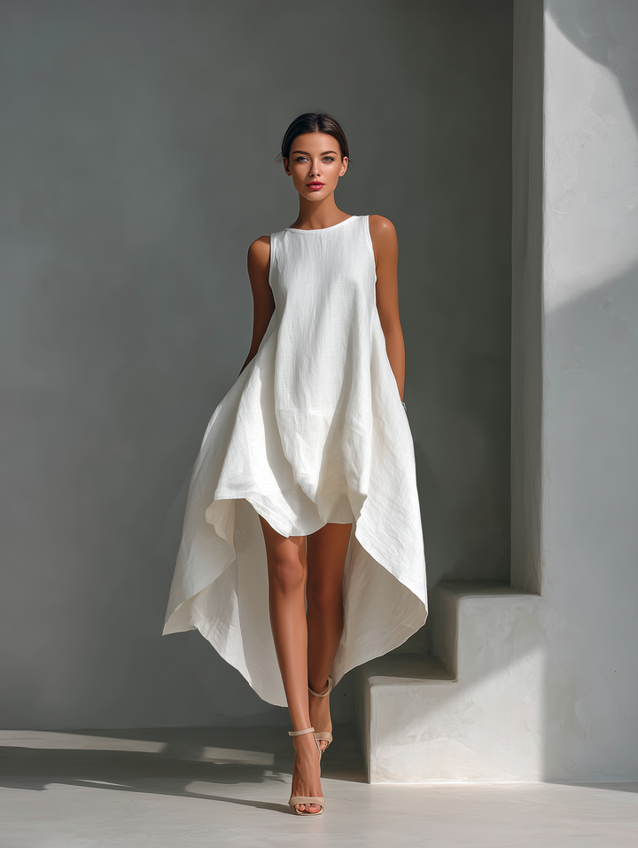 Elvina - Abito midi in lino leggero