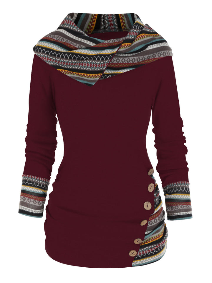 Amilene - Pullover con Cappuccio Stile Casual