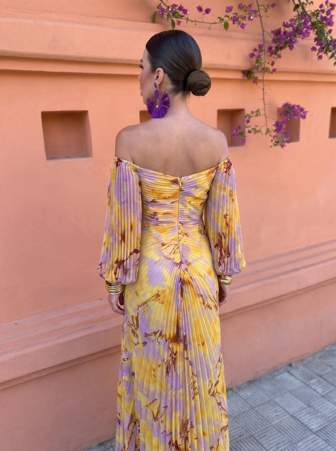 Avalora - Abito lungo floreale elegante