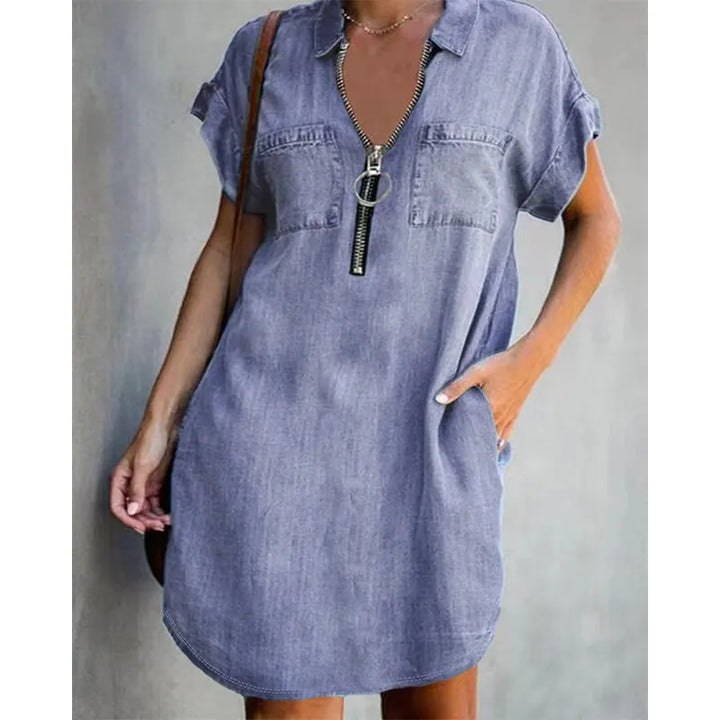 Genevalle - Abito Pocket in chambray casual