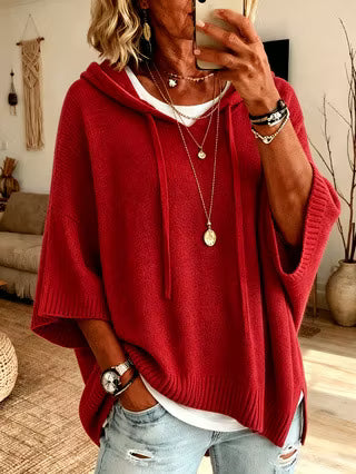 Zoralisse - Maglione con cappuccio oversize avvolgente