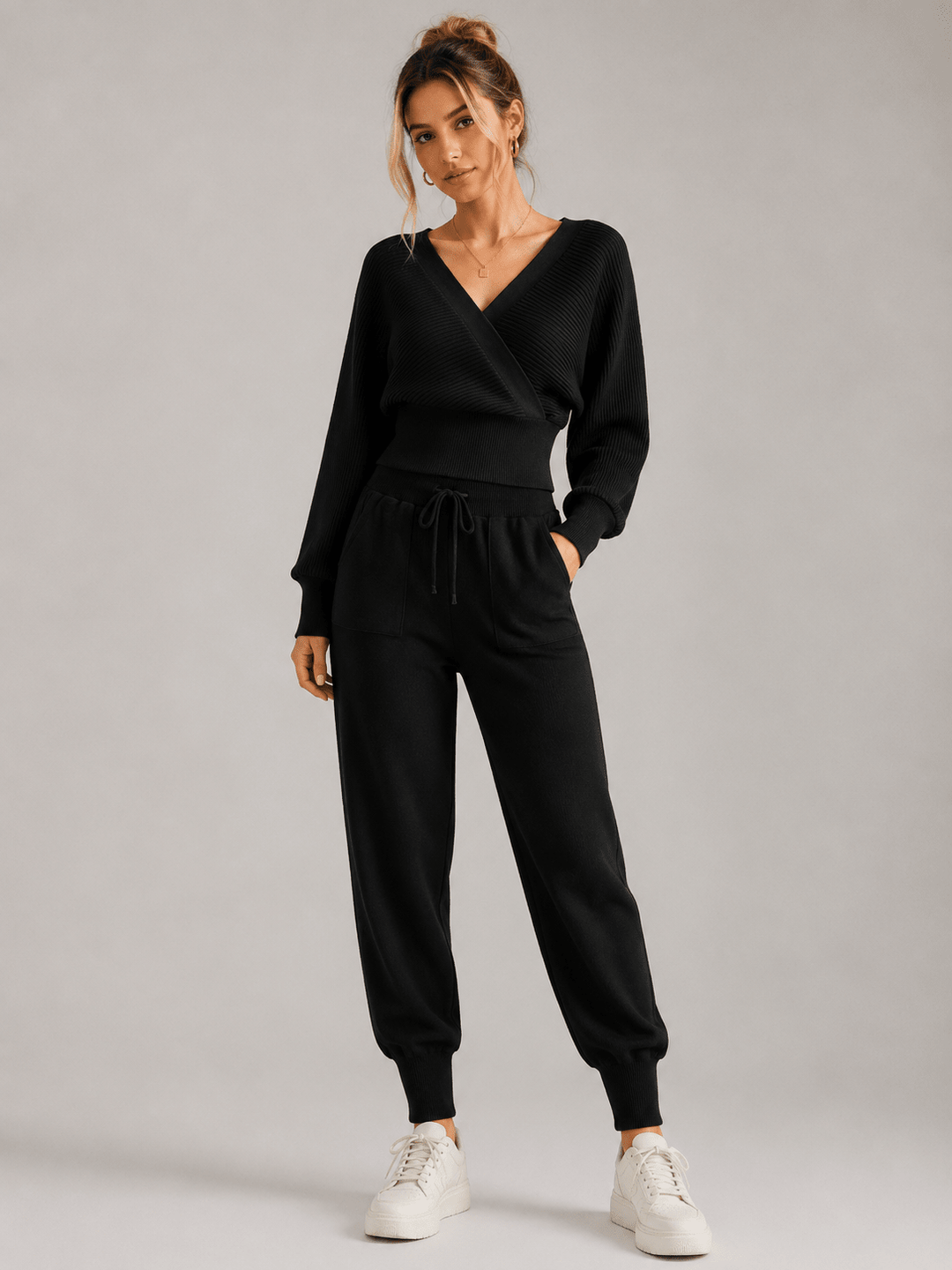 Adelyra - Coordinato loungewear due pezzi a costine