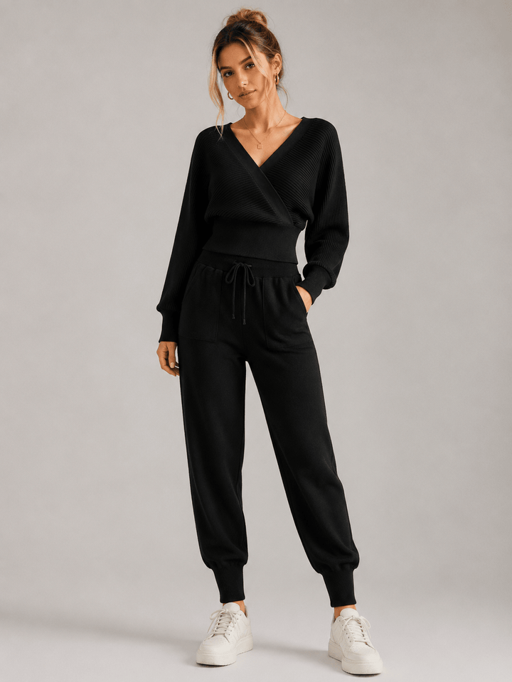 Adelyra - Coordinato loungewear due pezzi a costine