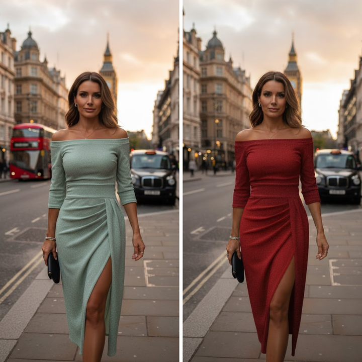 Evalora - Elegante Abito Midi Casual