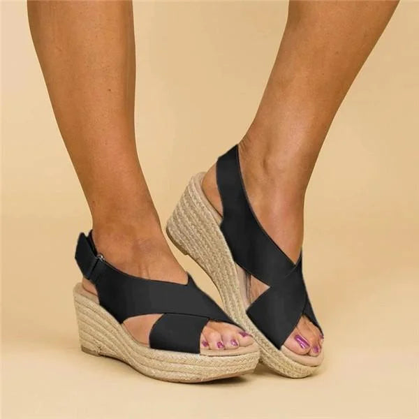 Zadie - Sandali casual con plateau e cinturini incrociati