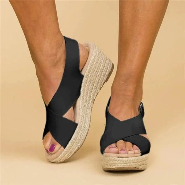Zadie - Sandali casual con plateau e cinturini incrociati