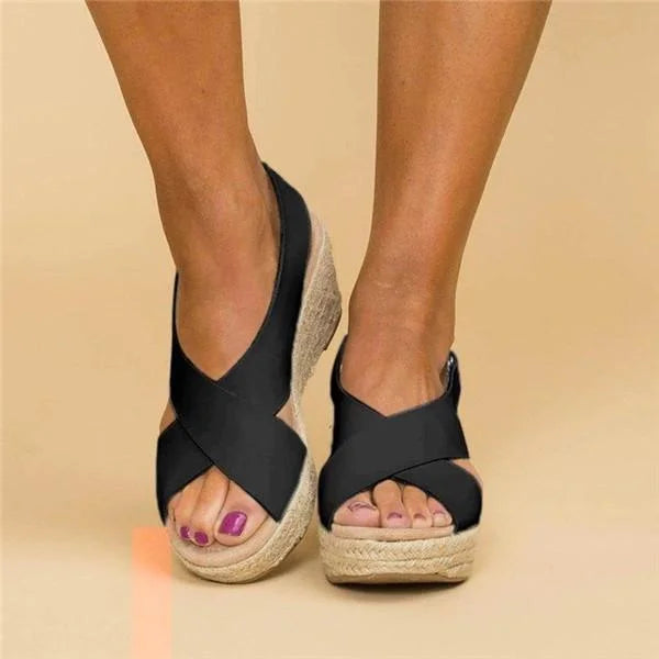 Zadie - Sandali casual con plateau e cinturini incrociati