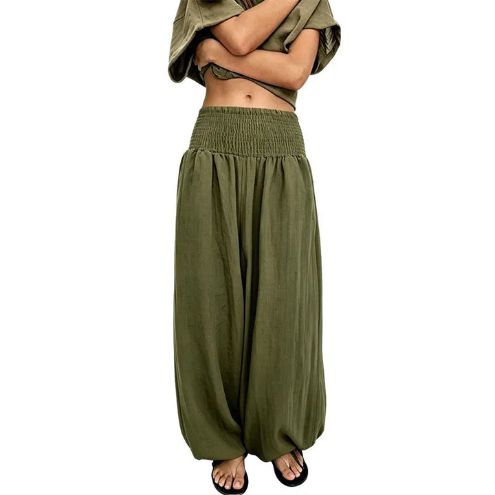 Anavie - Pantaloni harem morbidi al tatto
