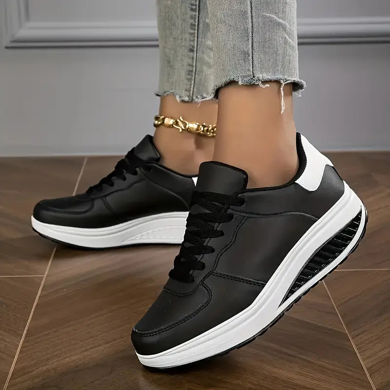 Sable - Sneakers stringate con plateau stile casual