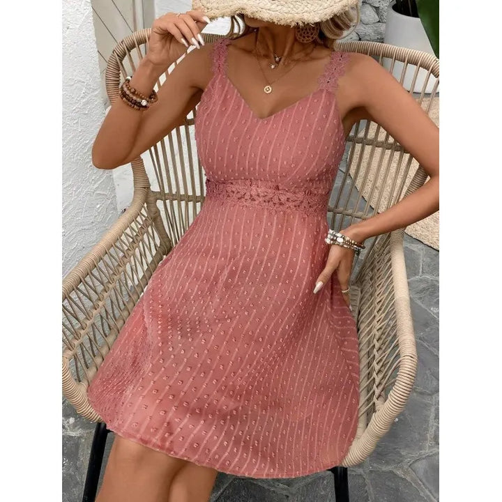 Noelline - Miniabito con spalline ricamate