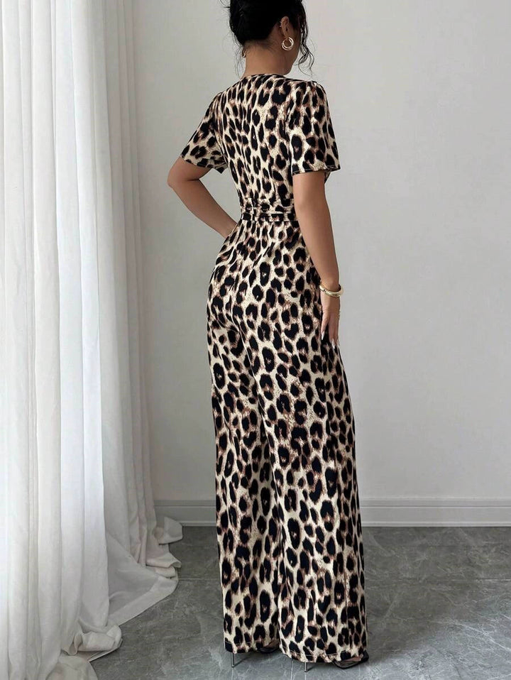Eveliora - Tuta chic con stampa animalier