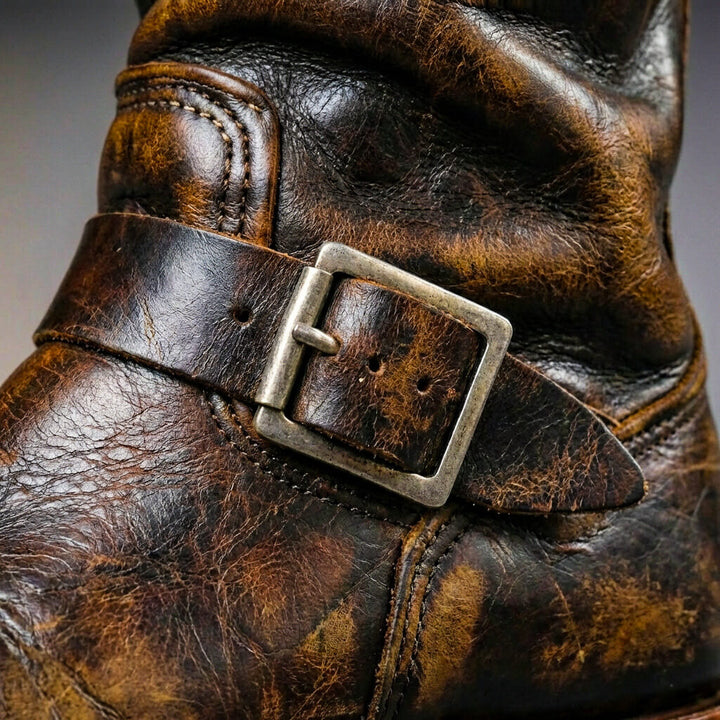 Gideon - Stivali in pelle con fibbia vintage
