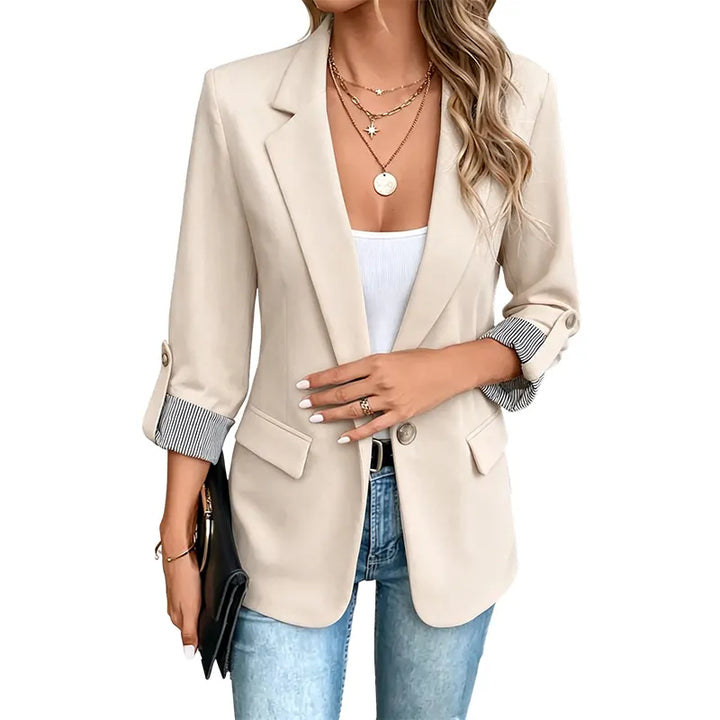 Celenya - Blazer classico con maniche risvoltate