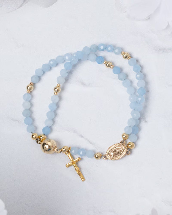 Farah - Bracciale con perline e croce