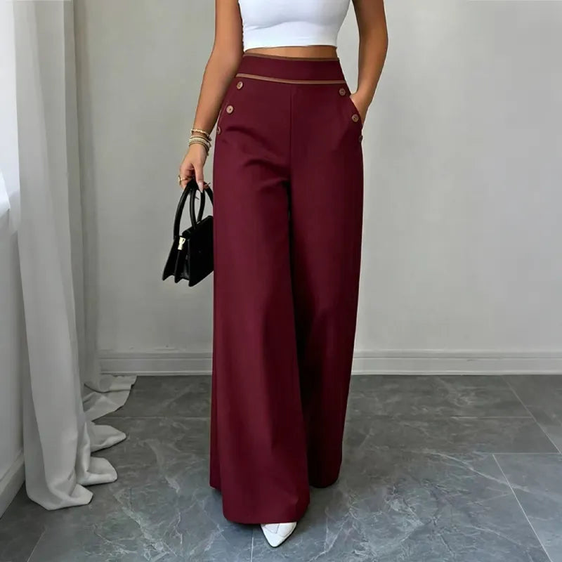 Oriessa - Pantaloni modello marinaio a vita alta