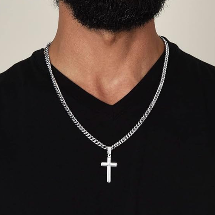 Halvor - Collana con croce lucida