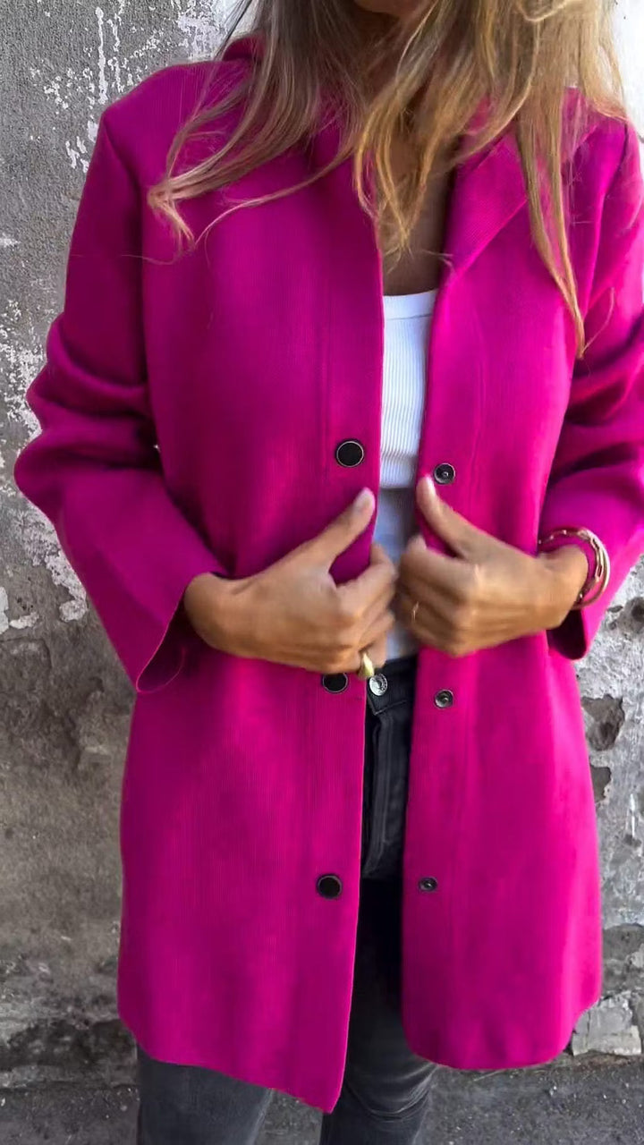 Aloura - Giacca con cappuccio e bottoni, vestibilità rilassata