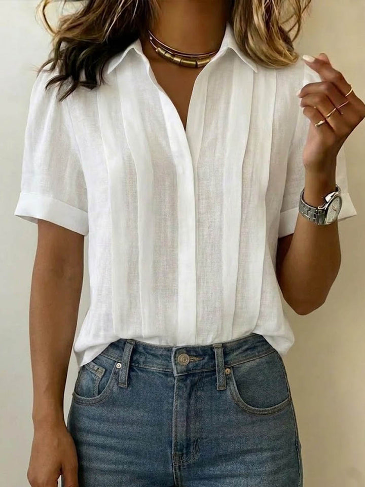 Ionea - Camicia a maniche corte con chiusura a bottoni