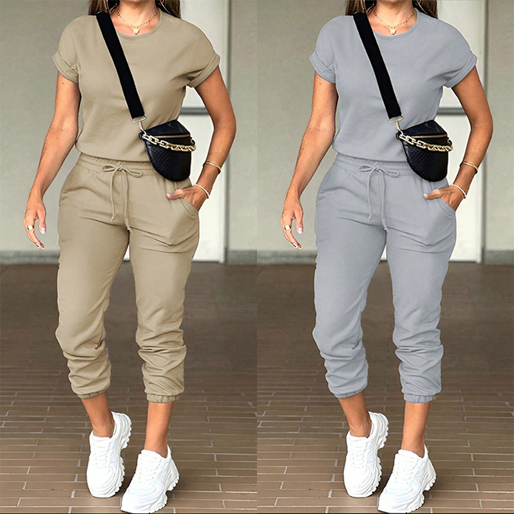 Tovelle - Coordinato con top casual e pantaloni jogger