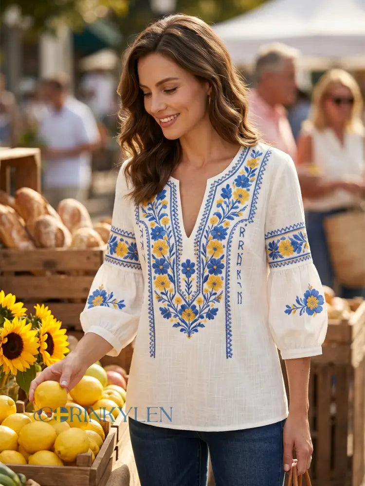Everly - Blusa floreale dal tocco morbido