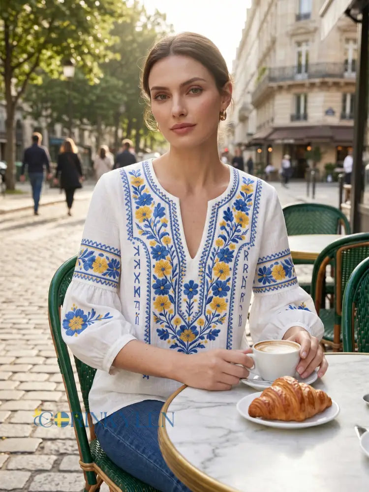 Everly - Blusa floreale dal tocco morbido