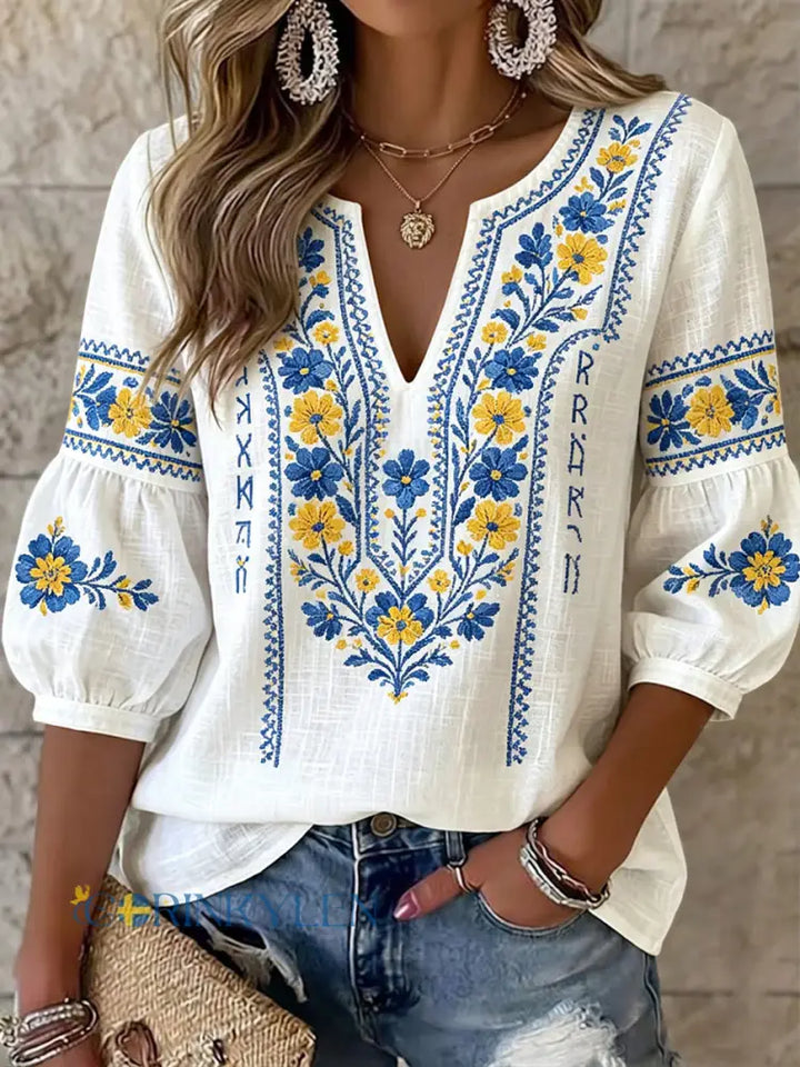 Everly - Blusa floreale dal tocco morbido