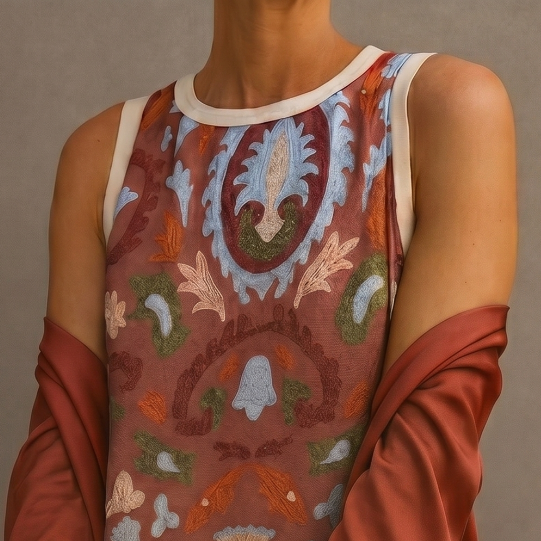 Lilith - Coordinato con abito midi stampato e cardigan lungo