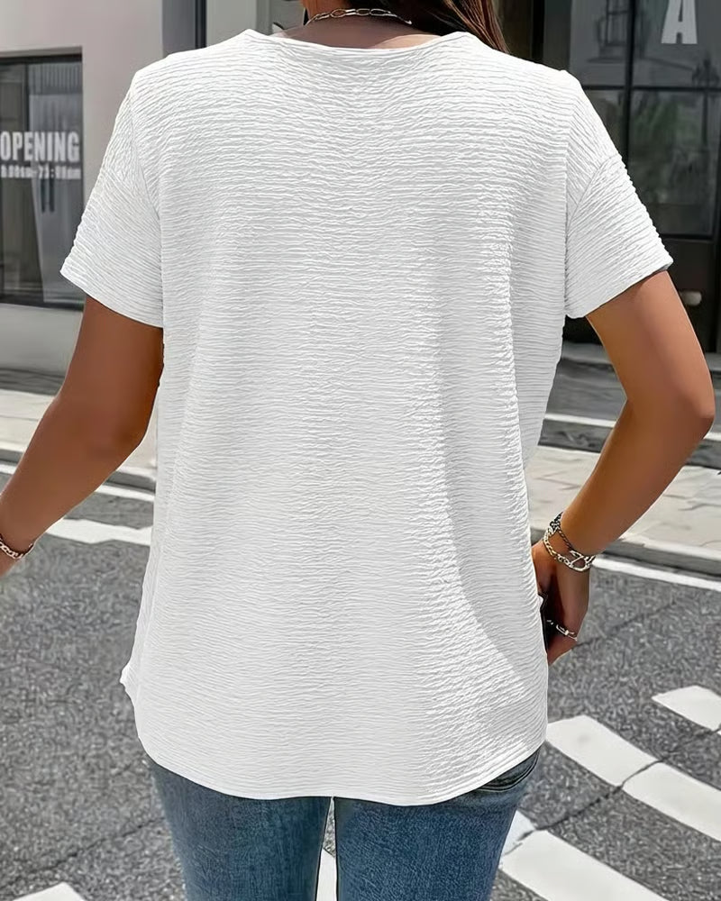 Quintessa - Blusa con scollo a V e bottoni