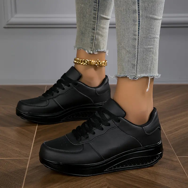 Sable - Sneakers stringate con plateau stile casual