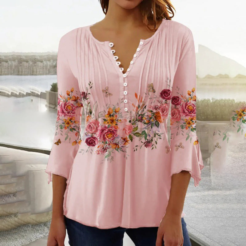 Devika - Blusa a stampa floreale