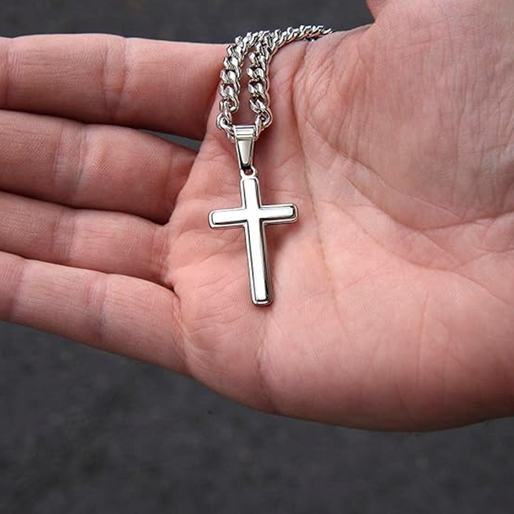 Halvor - Collana con croce lucida