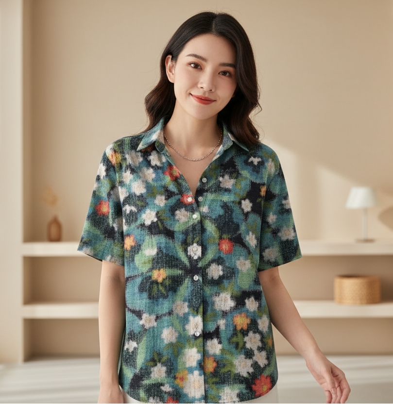 Delora - Blusa stampata soft touch