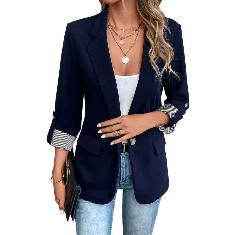 Celenya - Blazer classico con maniche risvoltate