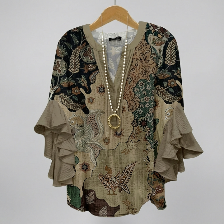 Xylarae - Blusa con scollo a V dal tocco morbido