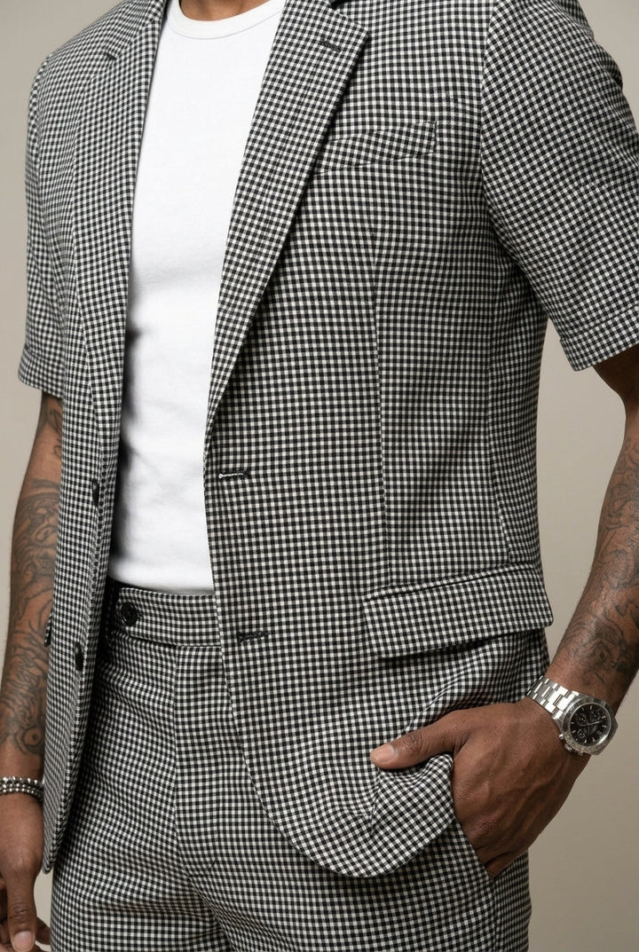 Rufus - Blazer e shorts coordinati a quadri