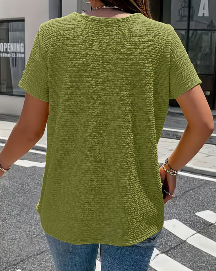 Quintessa - Blusa con scollo a V e bottoni