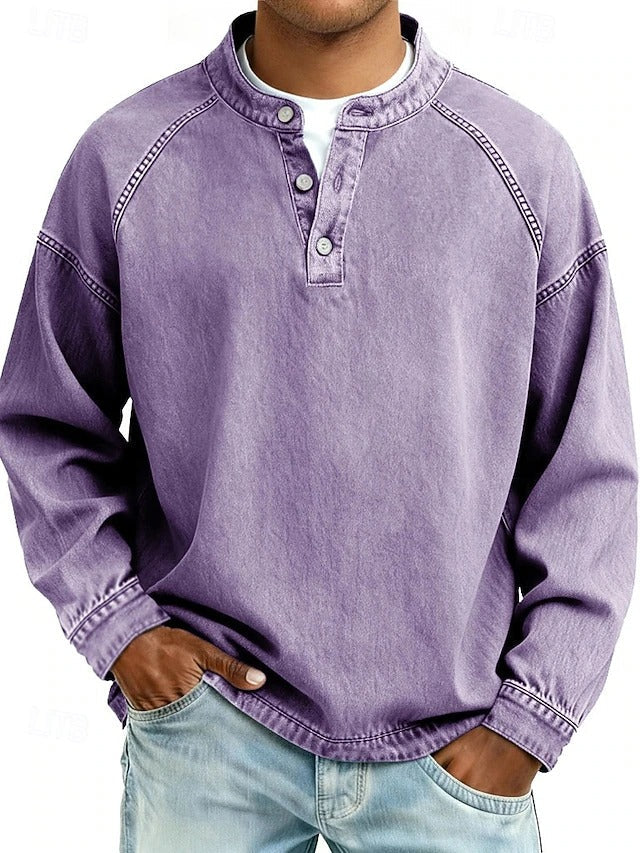 Calor - Maglia Henley morbida al tatto